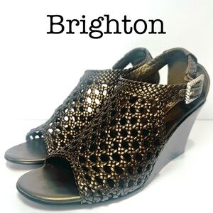 Brighton Women's Bronze Wedge Sandals Size 7